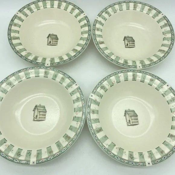 Pfaltzgraff Naturewood Deep Rimmed Soup Cereal Bowls‎ 7 1/4