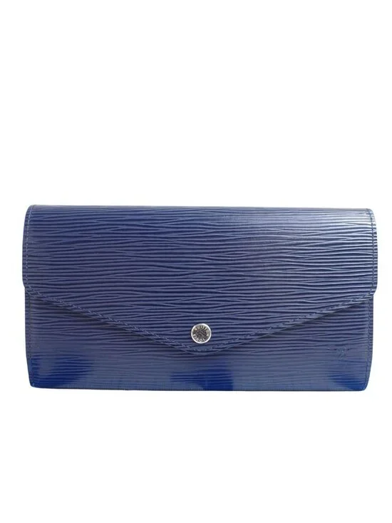 Louis Vuitton Epi Wallet Portefeuille Sarah Indigo Blue