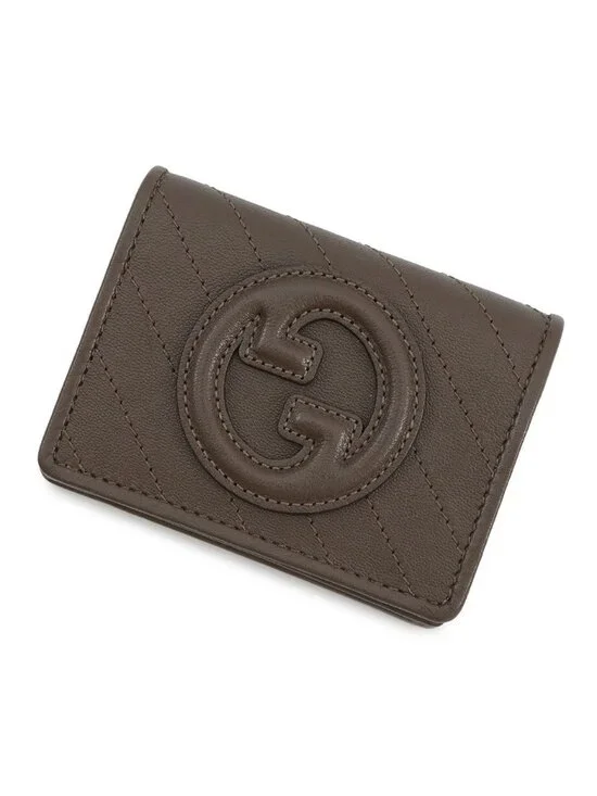 Gucci Bifold Wallet Interlocking Blanc Di Leather