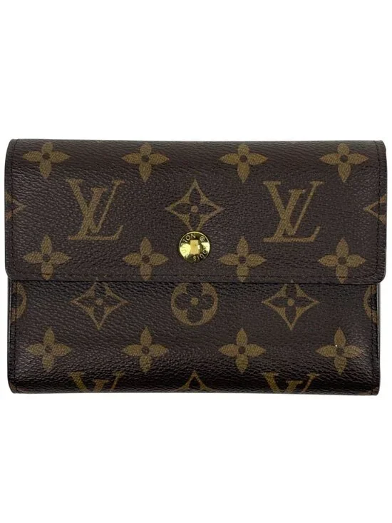 Louis Vuitton Portefeuille Alexandra Trifold Wallet Monogram Brown