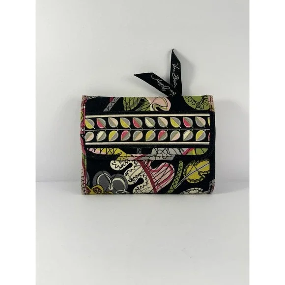 Vera Bradley Mini Tri-Fold Wallet Moon Blooms Floral‎ Multicolor