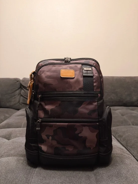 Tumi Men’s Brown and Black Camo Backpack