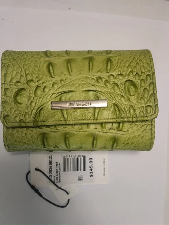 Brahmin Lime Alden Road Kerra Wallet