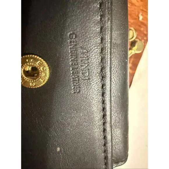 Mundi Women's Leather Tri-fold Card Holder Wallet Black OS NWT