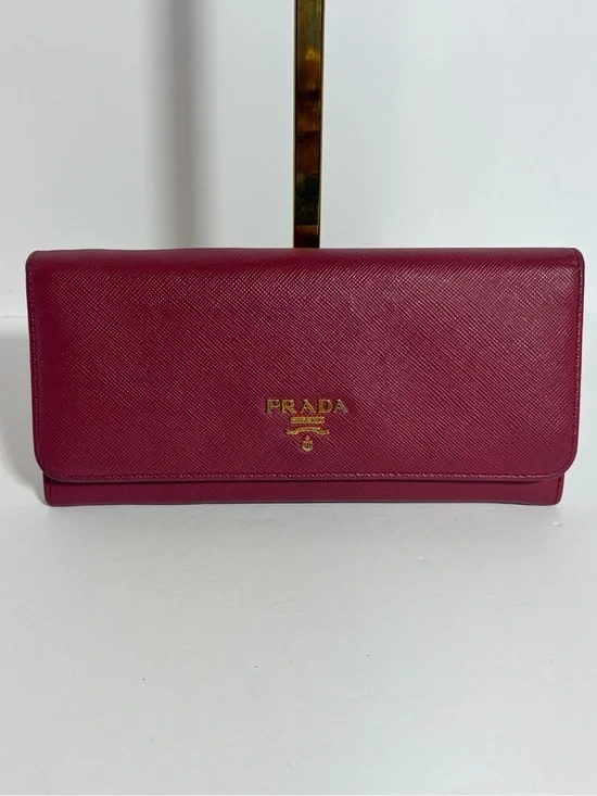 AUTHENTIC PRADA Women's Saffiano Leather Wallet - Rose