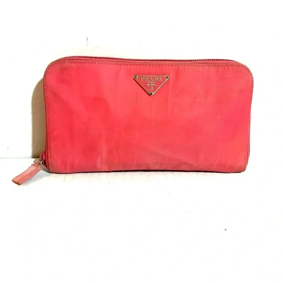 Prada  tessuto black nylon logo wallet
