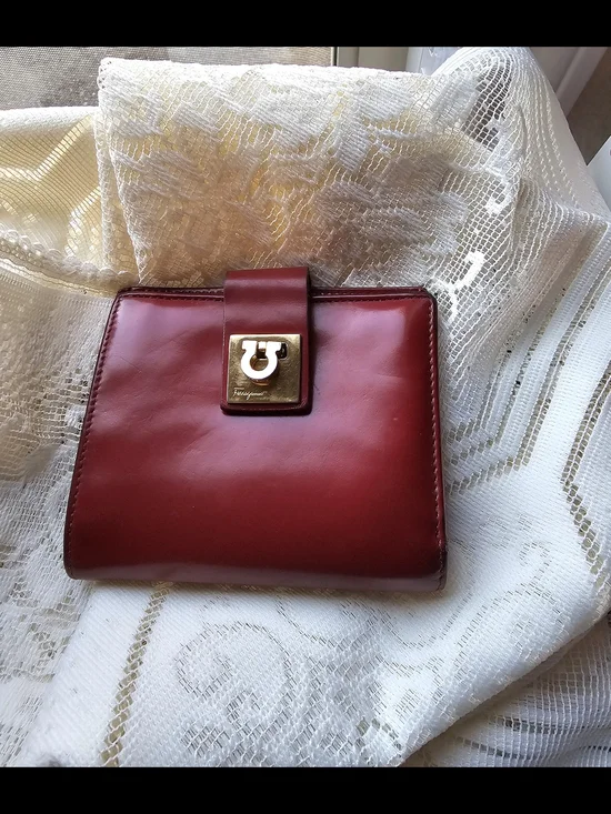Salvatore Ferragamo Red Leather Wallet