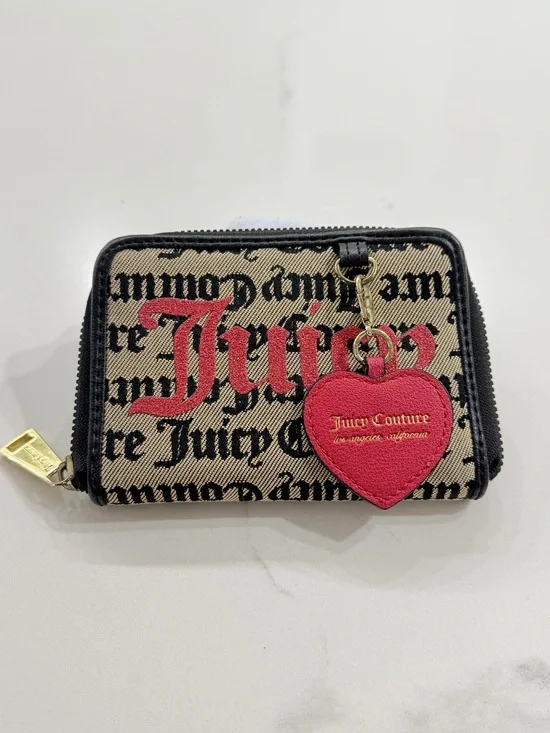 Juicy Couture Red Heart Logo Charm Card Case