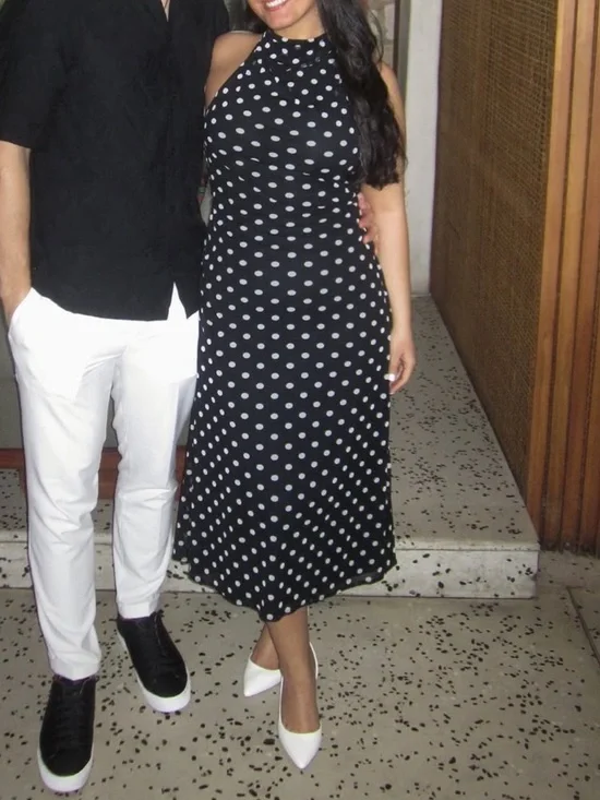 Naked Wardrobe Polka Dot Dress