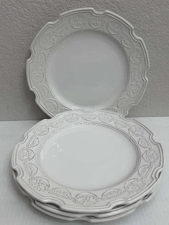 Williams Sonoma x Trisha Yearwood Gwendolyn 4x Dinner Plates * Made in Portugal