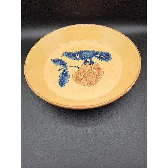 America by Pfaltzgraff Pie Serving Plate Bird & Apple Center b83