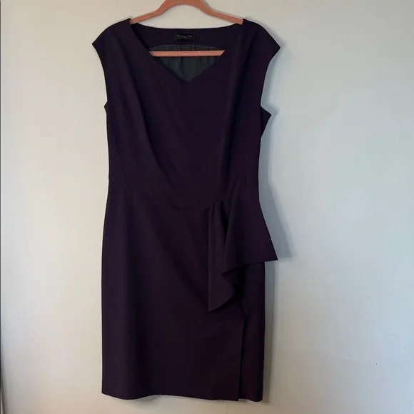 Piazza Sempione Deep Plum Midi Dress