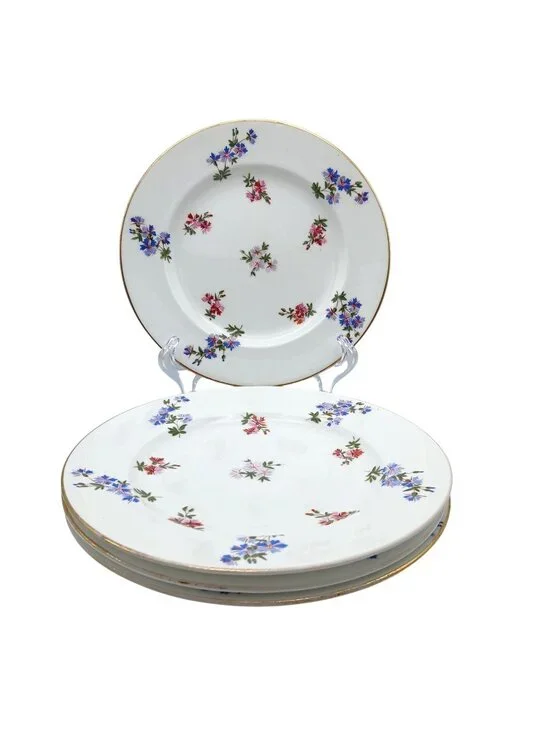 Spode Copeland 4687 Blue Pink Floral  9