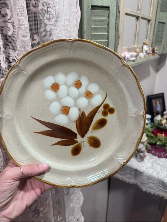 Vintage The Classics by Hearthside Floral Dinner Set in Cream and Brown