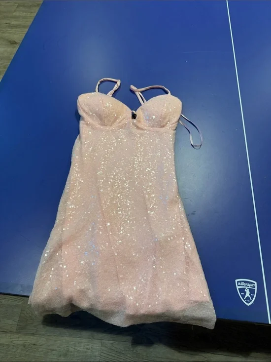 Windsor Blush Pink Sequin Mini Dress