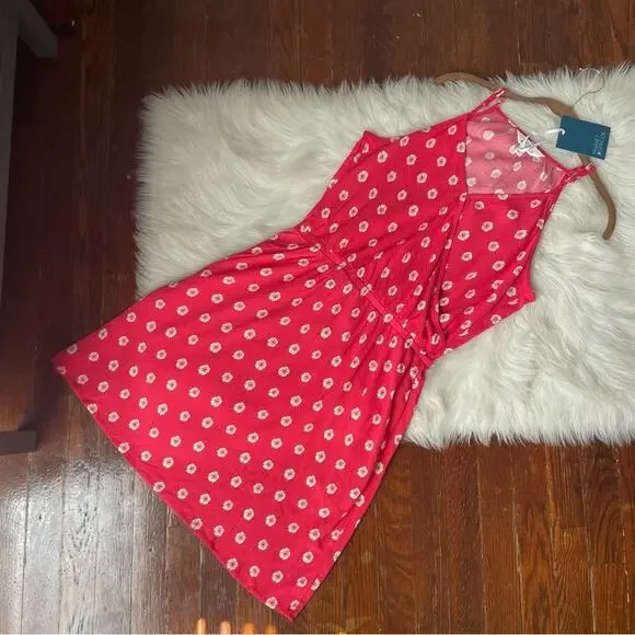 Market & Spruce Summer Crinkle Dress NWT Liliana Surplice