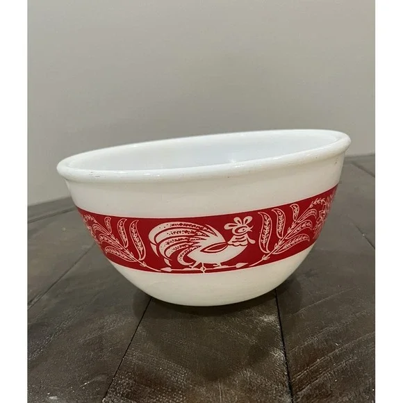 Vintage Hazel Atlas Red‎ Rooster Band 7