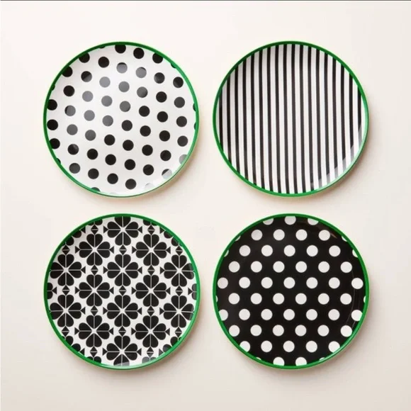 NWT kate spade new york x Target 4-Piece Melamine Dinner Plate Set