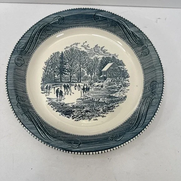 Currier Ives Blue White 10