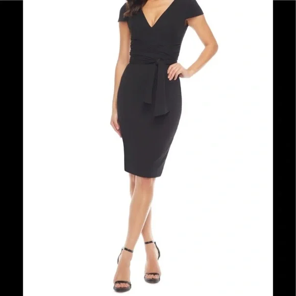 NWT BHLDN Dana Wrap Dress Black sz XS, M, L
