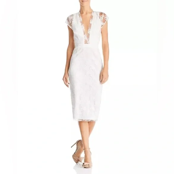 Sau Lee Emery Floral Embroidered Dress NWT Size 4 Bridal Bachelorette Wedding