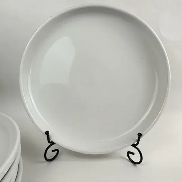 Crate and Barrel Cafeware II Dinner Plate White Porcelain 10 1/2