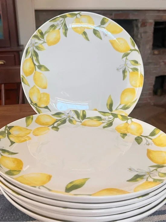 Set Of 6 Mikasa Lemon Dinner Plates 11