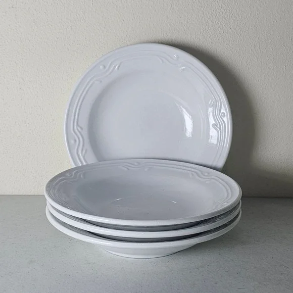 Vintage Totally Today Fantasia White Embossed Small Dessert Bowls‎ Set of 4