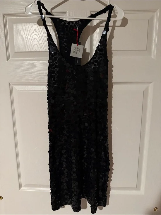 The Limited Black Sequin Tank Dress