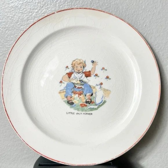 Vintage Little Jack Horner‎ Child's Plate 7.5