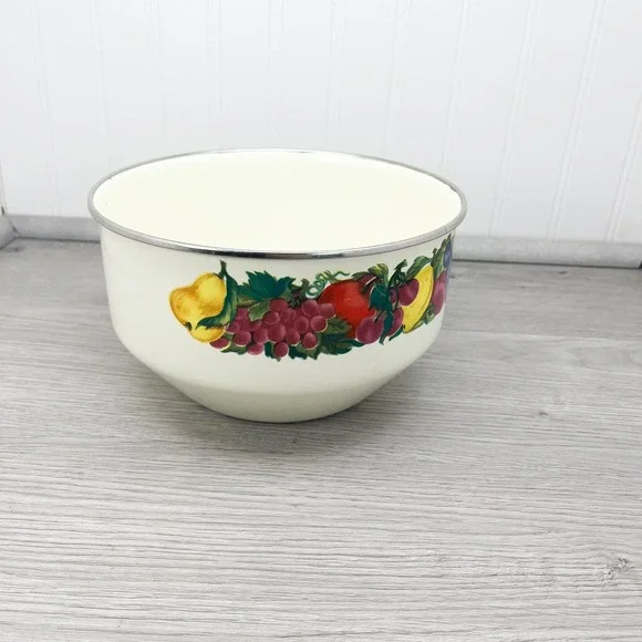 Vintage Vitroceramic Fruit Bowl‎ - Farmhouse Kitchen Decor