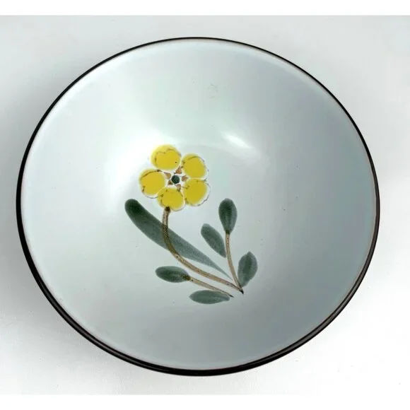 Noritake Stoneware Soup/Cereal Bowl Hello Spring‎ Yellow Flower 6.5” Japan