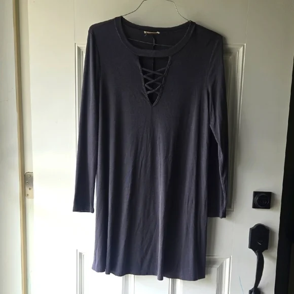 Let Them Eat Cake Long Sleeve Ribbed Mini Dress