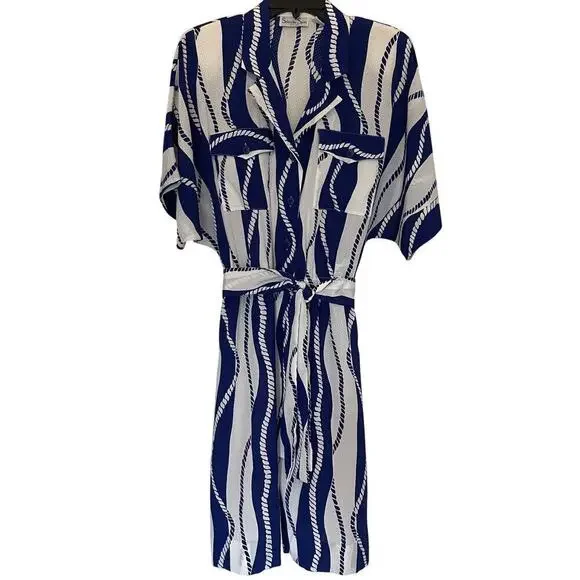 Schrader Sport VTG 70's Women's Flowy Belt Elastic Waist Retro Dress