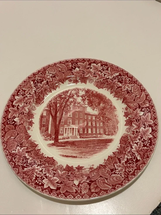 Earlham Hall Wedgwood plate. 10 1/4”