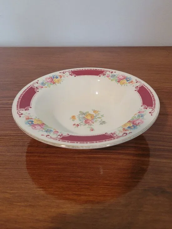 Set of 2 Homer Laughlin Majestic Brittany Rimmed Soup Cereal Bowls 6.25