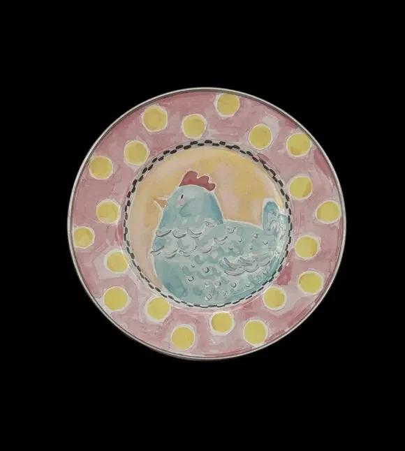 MacKenzie Childs Spring Chicken Plate 8
