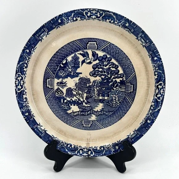 Arklow Classics Blue Willow Plate Made Ireland Transferware Chinoiserie Vintage