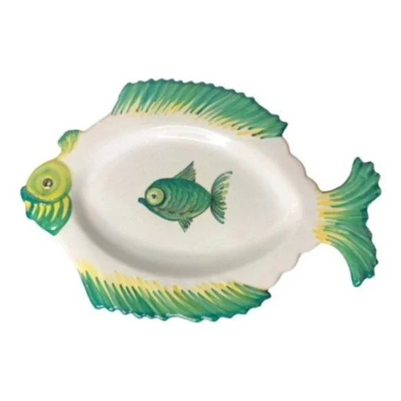 Fratelli Fanciullaccii Fish Shaped Plate‎ Serving Dish Decorative Made in Italy