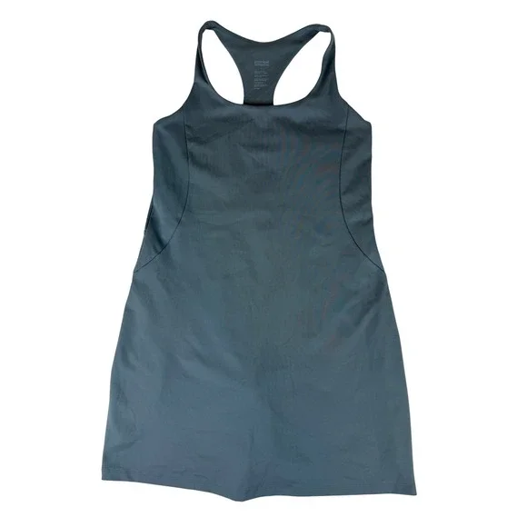 Girlfriend Collective Undress Women Large Slate Blue Racerback Activewear Dress