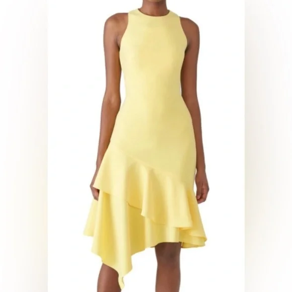 NWOT Theia Yellow Dress Size 2