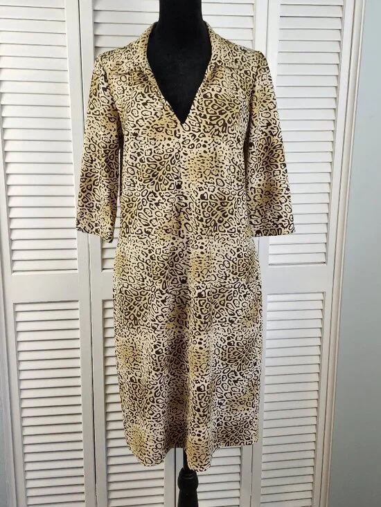 Katherine Way Dress size Medium Animal Print UPF 50+ NOLA Activewear