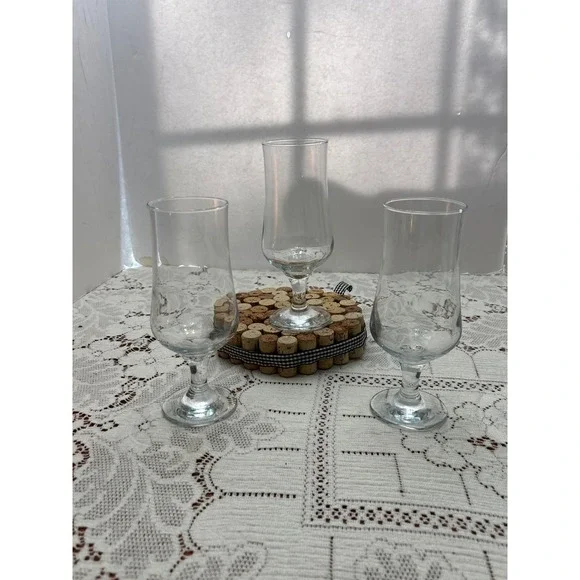 Circleware Concord Street 13oz Footed Glasses Clear Glass Set of 3