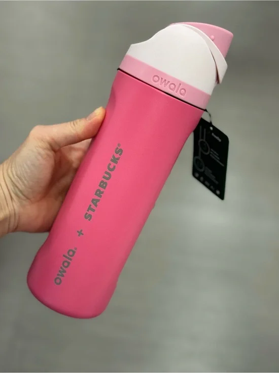 Starbucks Pink Owala Insulated Travel Bottle 24oz