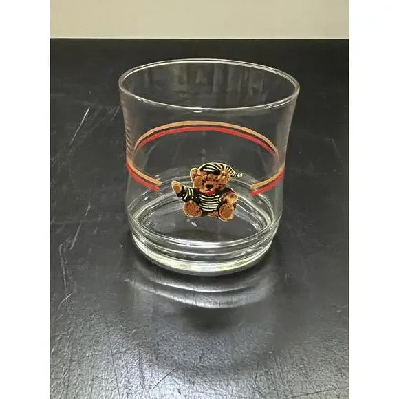 Vintage‎ Teddybear Drinking Glass