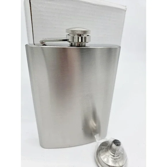 Lot of 6 - 8oz Alcohol Hip Flask Portable Funnel Pocket Mini Wine Pot Stainless‎