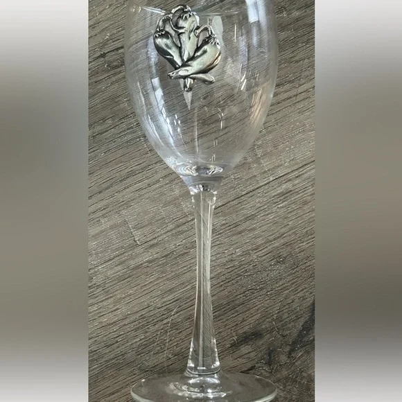4‎ CINCO de MAYO Wine Glasses Pewter Chili Pepper Accent Southwestern 7.5” EC