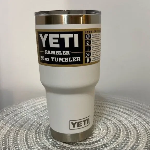 Yeti Rambler 30 oz Tumbler White NWT