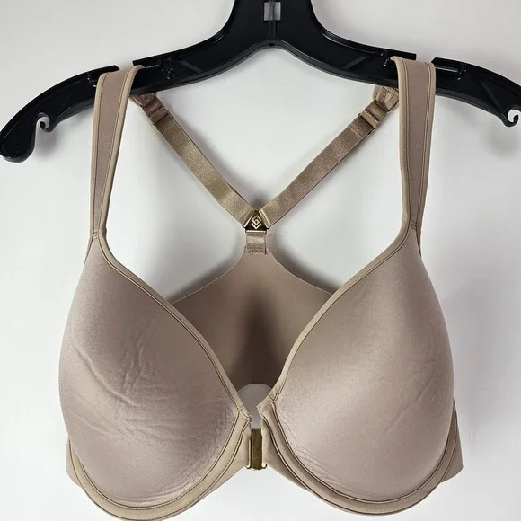 Third Love 24/7 Classic Full Coverage Racerback Bra Front Close 34E Beige