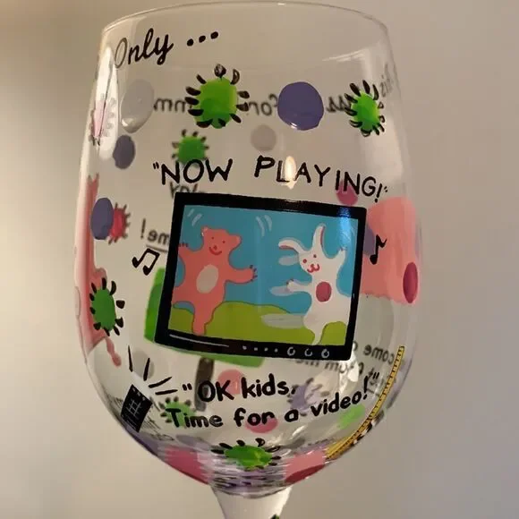 Lolita Hand Painted Wine Glass Mommy’s Time Out